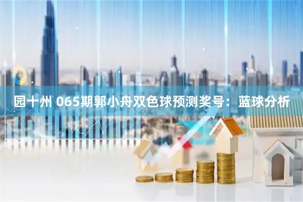 园十州 065期郭小舟双色球预测奖号：蓝球分析